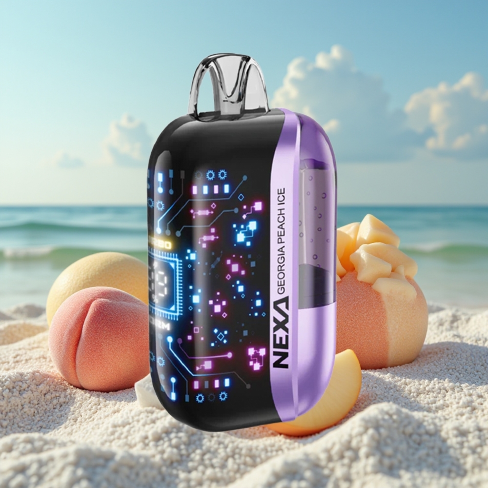 NEXA Ultra 50K Izmetamais Veyps Džordžijas Persiku Ledus 20ml 5% Nikotīns 800mAh