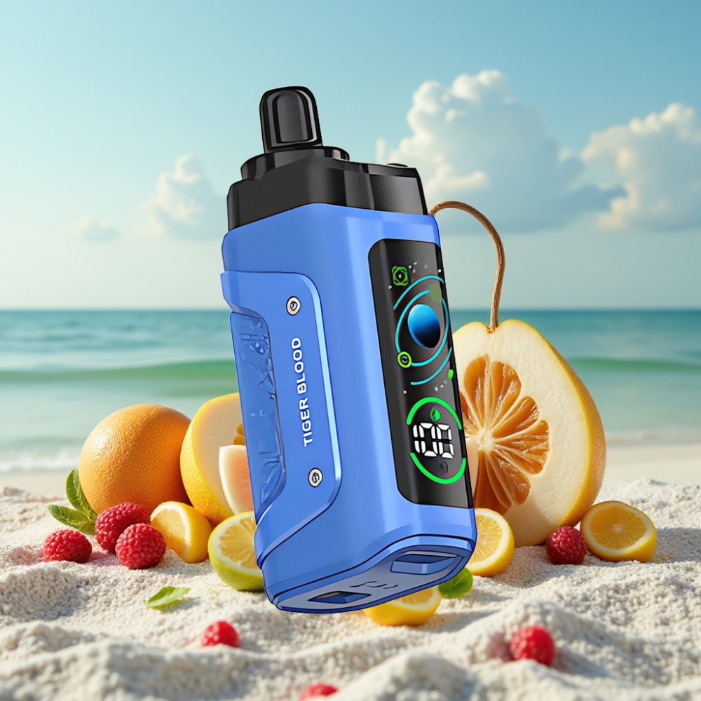 Razz Bar 45000 Puffs Disposable Vape Tīģera Asins ar 1.0 Ohm Mesh Coil un Type-C