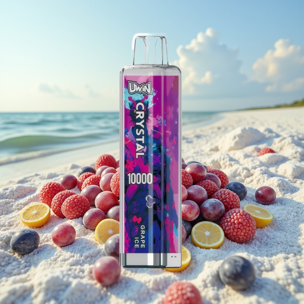 UWIN Crystal 10000 Pūfu Disposable Vape Vīnogu Ledus (0%, 2%, 3%, 5%)