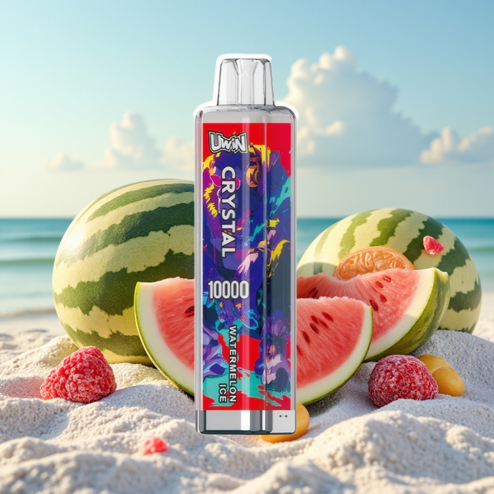 UWIN Crystal 10000 Puffs Disposable Vape Arbūzu Ledus (0%/2%/3%/5%, 18ml, 650mAh)