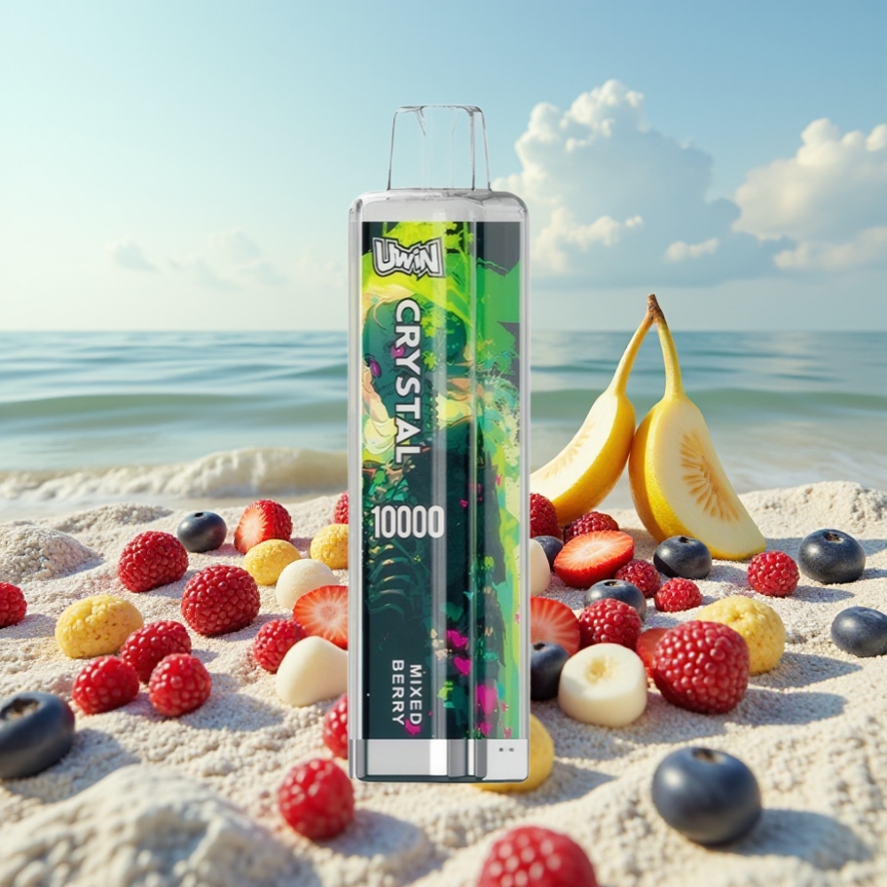 UWIN Crystal 10000 Puffs Dispozabls Vērpšana (Jauktās Ogles) 0%-5% Nikotīns, 18ml, 650mAh