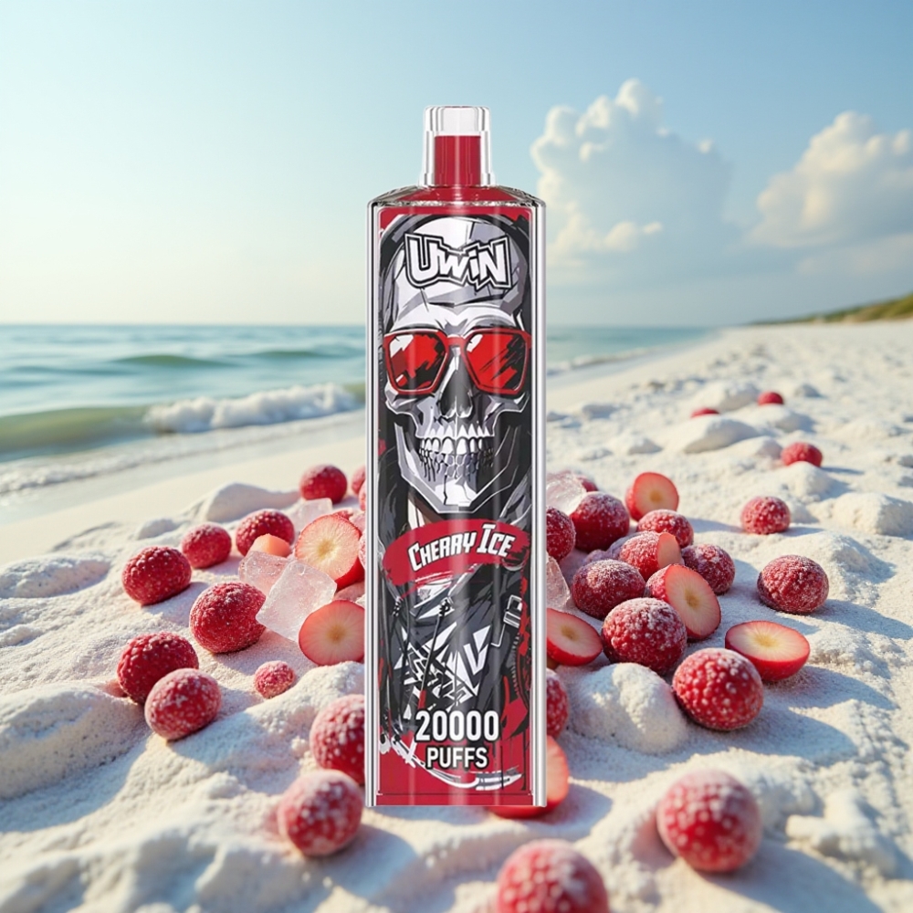 Uwin Shisha Hookah Crystal 20000 Puffs (Kiršu Ledus) 0%-5% 22ml Mesh Type-C